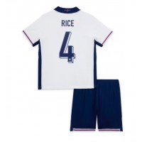 Camiseta Inglaterra Declan Rice #4 Primera Equipación para niños Eurocopa 2024 manga corta (+ pantalones cortos)